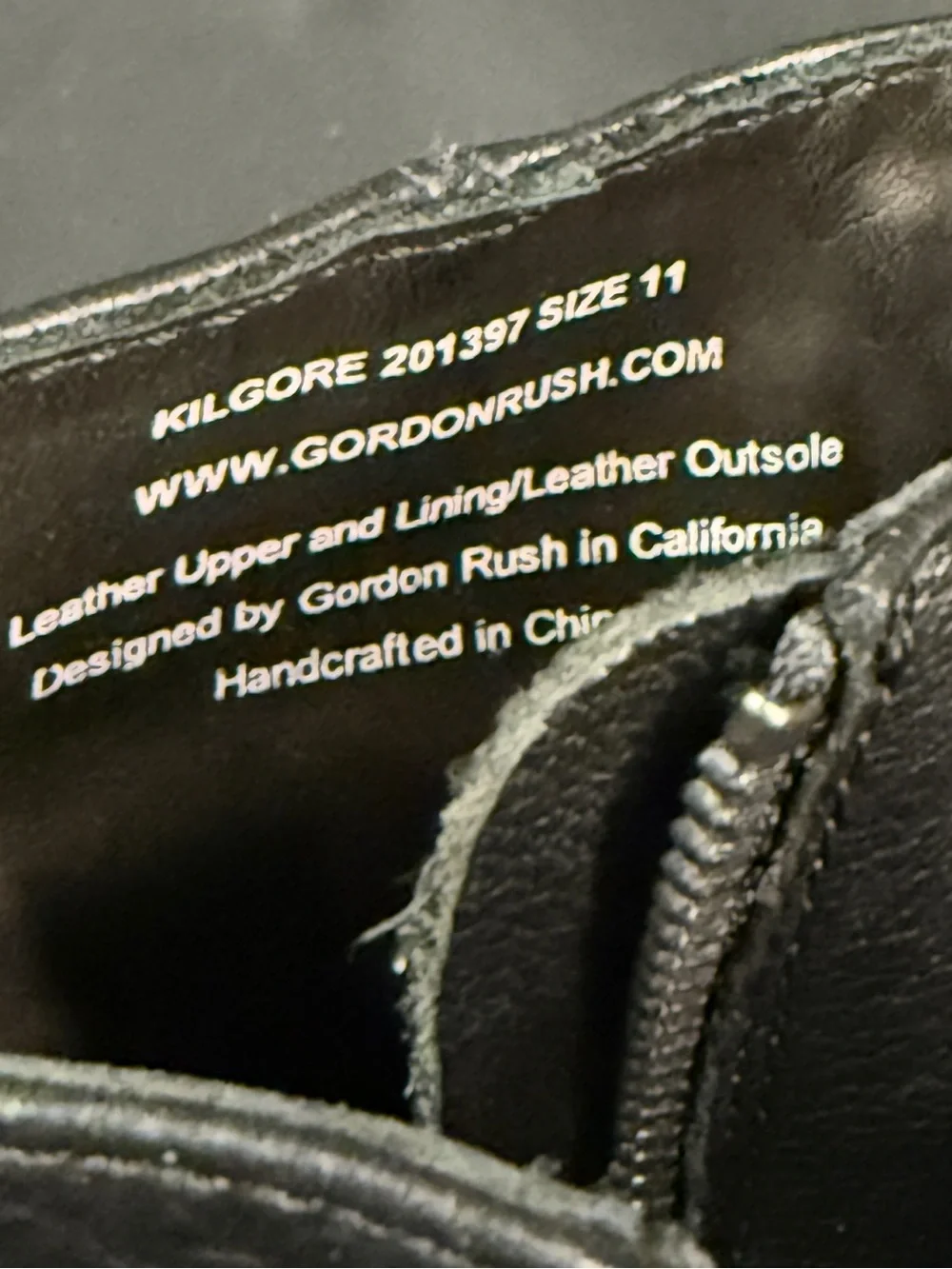 Gordon Rush Men's Black Leather Zip Ankle Boots (size 11)